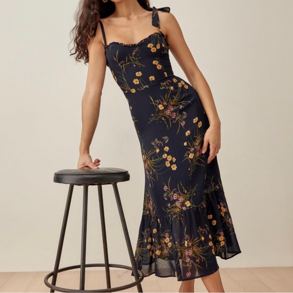 Reformation | Nikita Dress in Dark Blue